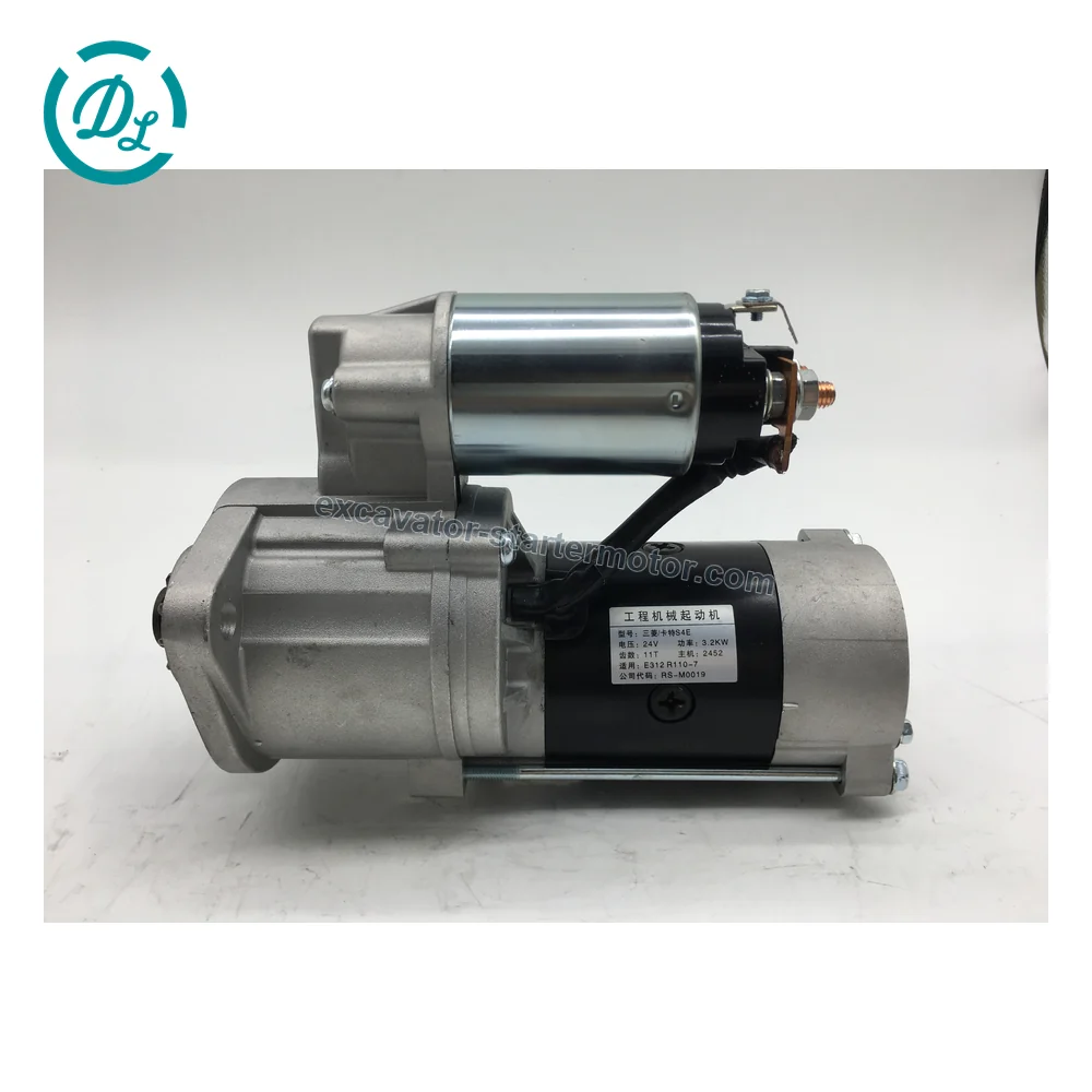 M002T65271 24V 3.2kW 11T Starter for Mitsubishi S4E S4S Engines, OEM/reference M002T65271, 24V 3.2kW 11-Tooth Starter