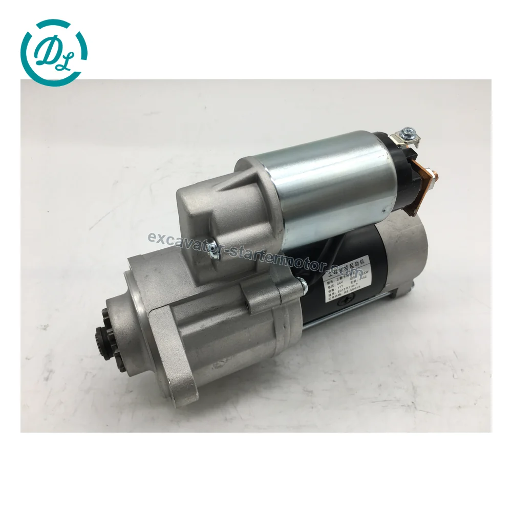 M002T65271 24V 3.2kW 11T Starter for Mitsubishi S4E S4S Engines, OEM/reference M002T65271, 24V 3.2kW 11-Tooth Starter, product view 4
