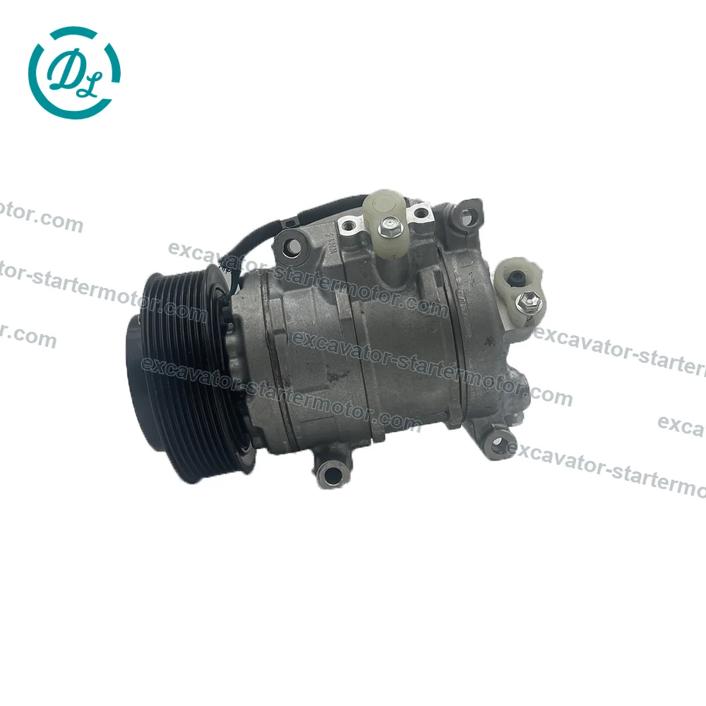 RE326205 12V 10SRE18C A/C Compressor for John Deere 330G 331G 332G 333G, OEM/reference RE326205, 12V 10SRE18C A/C Compressor with Magnetic Clutch, product view 4
