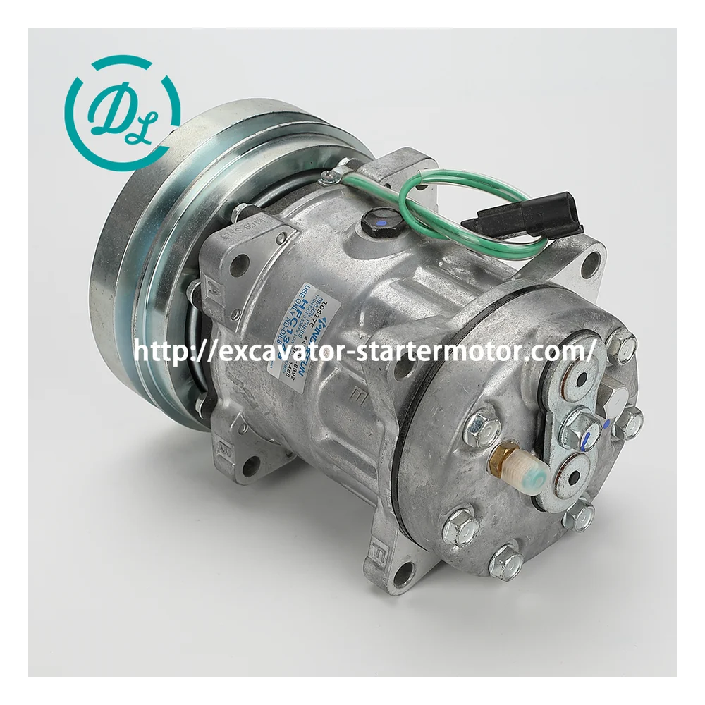 183-5106 24V SD7H15 A/C Compressor for Cat Loaders Dozers and Graders, OEM/reference 183-5106, 24V SD7H15HD 8-Groove Compressor