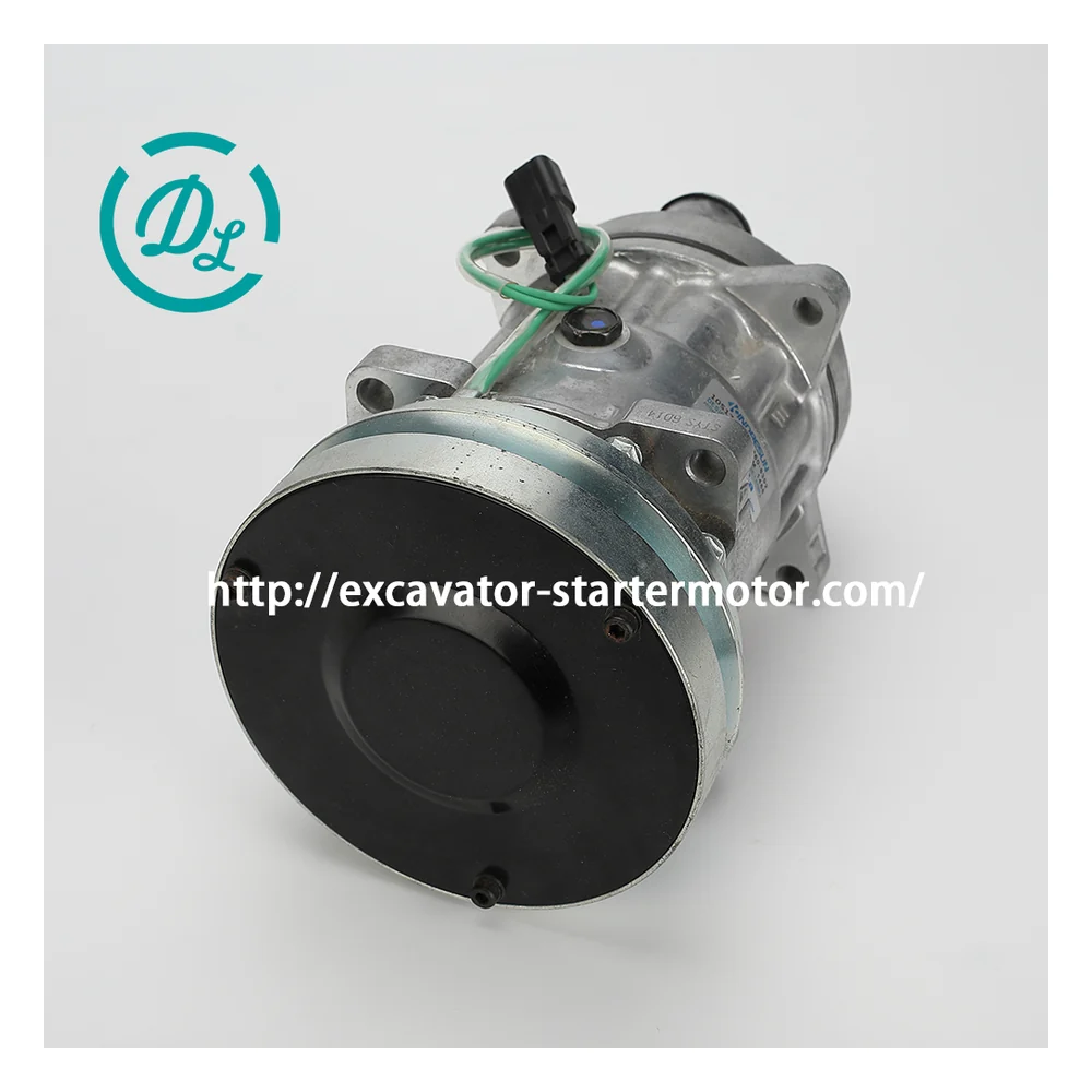 183-5106 24V SD7H15 A/C Compressor for Cat Loaders Dozers and Graders, OEM/reference 183-5106, 24V SD7H15HD 8-Groove Compressor, product view 3