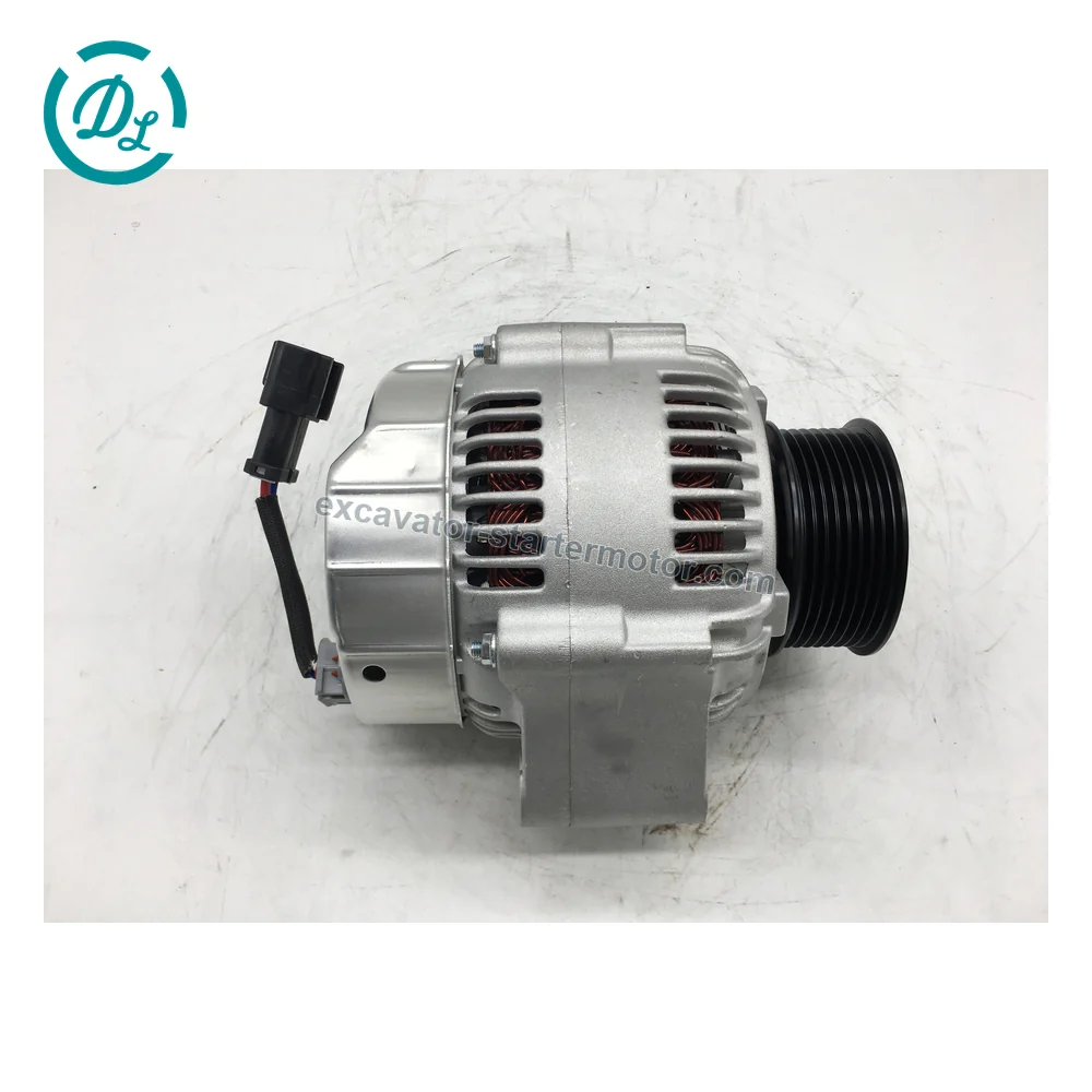 600-861-6410 24V 60A Alternator for Komatsu 6D102 6D107 PC200, OEM/reference 600-861-6410, 24V 60A Alternator, product view 2