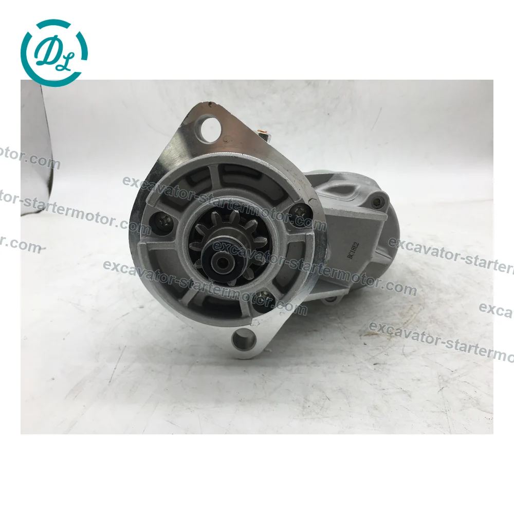 600-863-3110 0-24000-0030 24V 3kW 11-Tooth Starter for Komatsu S4D95LE, OEM/reference 600-863-3110, 24V 3kW 11-Tooth Starter Motor, product view 2