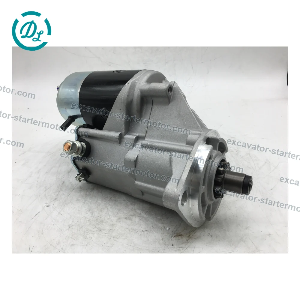 600-863-3110 0-24000-0030 24V 3kW 11-Tooth Starter for Komatsu S4D95LE, OEM/reference 600-863-3110, 24V 3kW 11-Tooth Starter Motor, product view 3