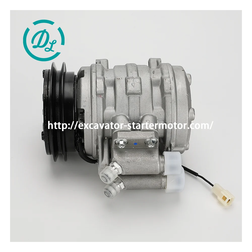 172460-18100 A/C Compressor for Yanmar ViO27 ViO35 ViO40 Excavators, OEM/reference 172460-18100, Yanmar Excavator A/C Compressor Assembly, product view 2