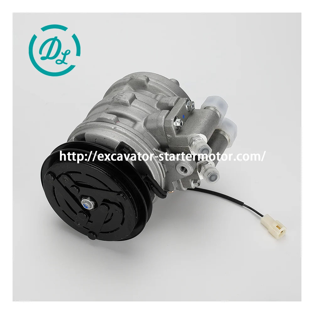 172460-18100 A/C Compressor for Yanmar ViO27 ViO35 ViO40 Excavators, OEM/reference 172460-18100, Yanmar Excavator A/C Compressor Assembly, product view 3