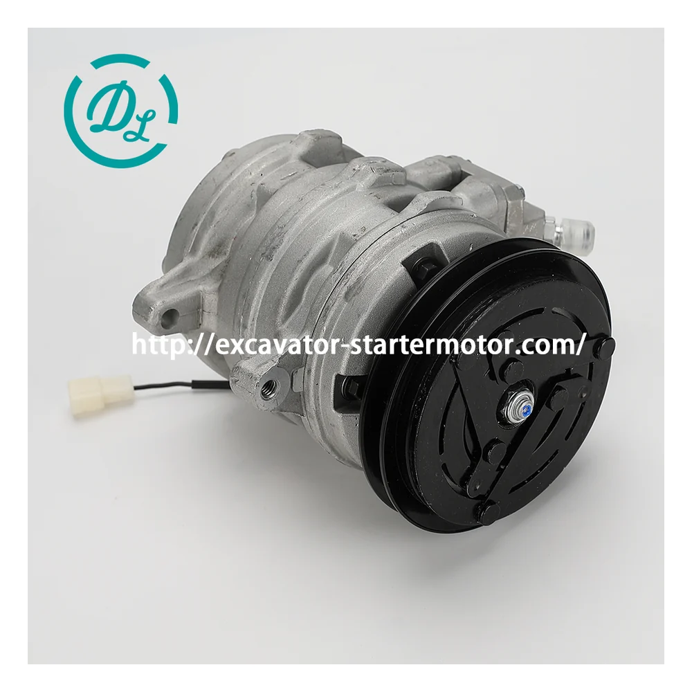 172460-18100 A/C Compressor for Yanmar ViO27 ViO35 ViO40 Excavators, OEM/reference 172460-18100, Yanmar Excavator A/C Compressor Assembly, product view 4
