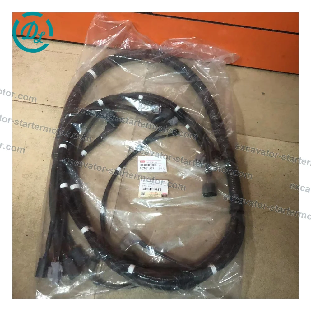 8-98271159-2 Engine Wiring Harness for Isuzu 4HK1 6HK1 Hitachi ZX200-3 ZX300-3 ZX360-3, OEM/reference 8-98271159-2, Engine Electrical Wiring Harness, product view 2