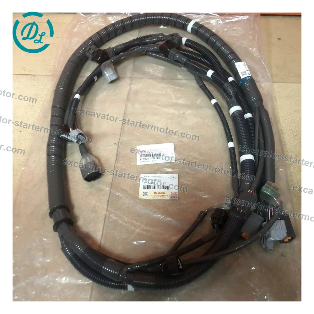 8-98271159-2 Engine Wiring Harness for Isuzu 4HK1 6HK1 Hitachi ZX200-3 ZX300-3 ZX360-3, OEM/reference 8-98271159-2, Engine Electrical Wiring Harness, product view 7