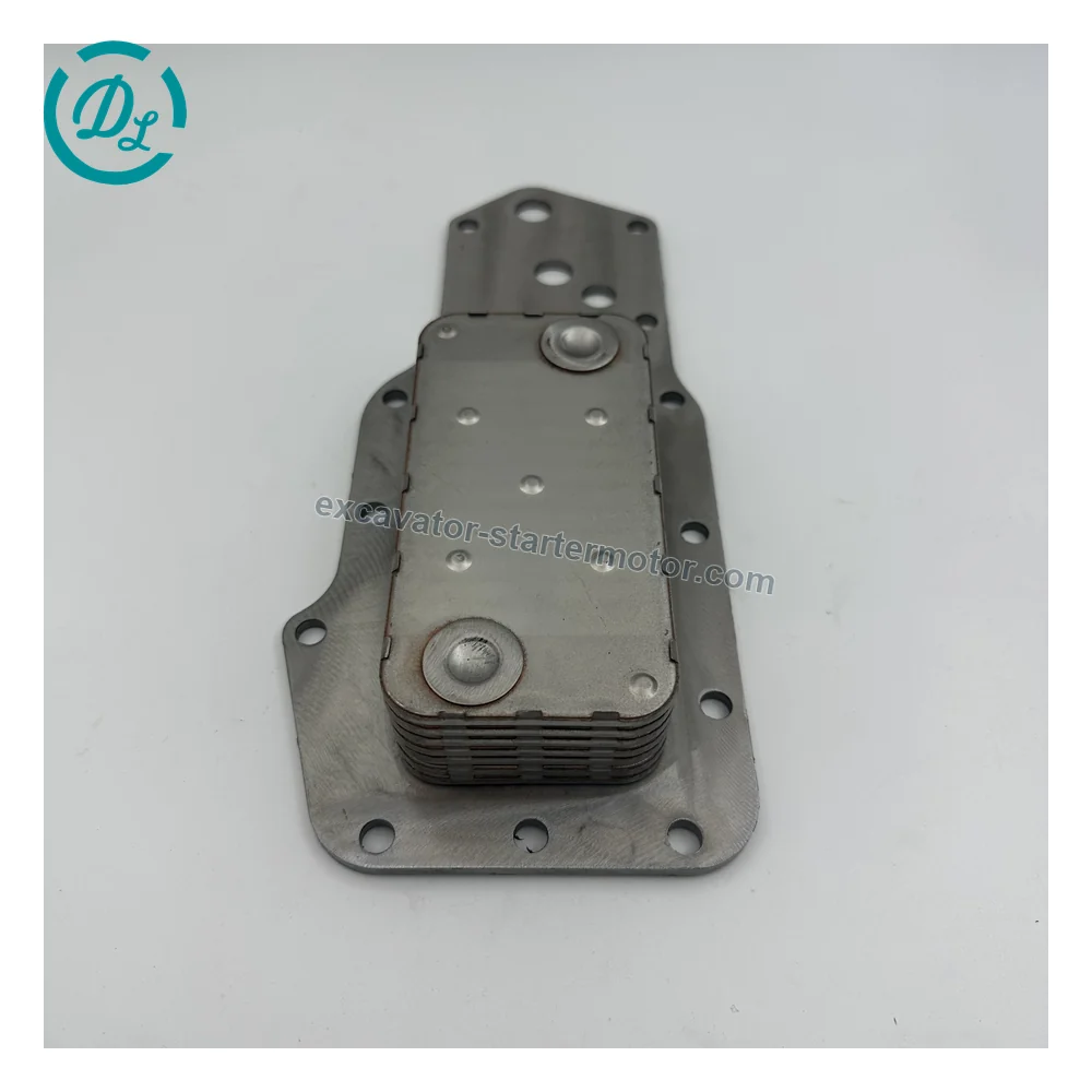 3918176 7-Plate Oil Cooler Core for Cummins 6BT5.9 Komatsu PC200-6, OEM/reference 3918176, 7-Plate Engine Oil Cooler Core, product view 3