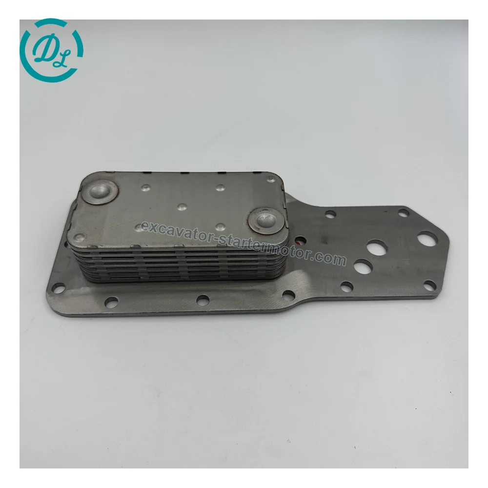 3918176 7-Plate Oil Cooler Core for Cummins 6BT5.9 Komatsu PC200-6, OEM/reference 3918176, 7-Plate Engine Oil Cooler Core, product view 4