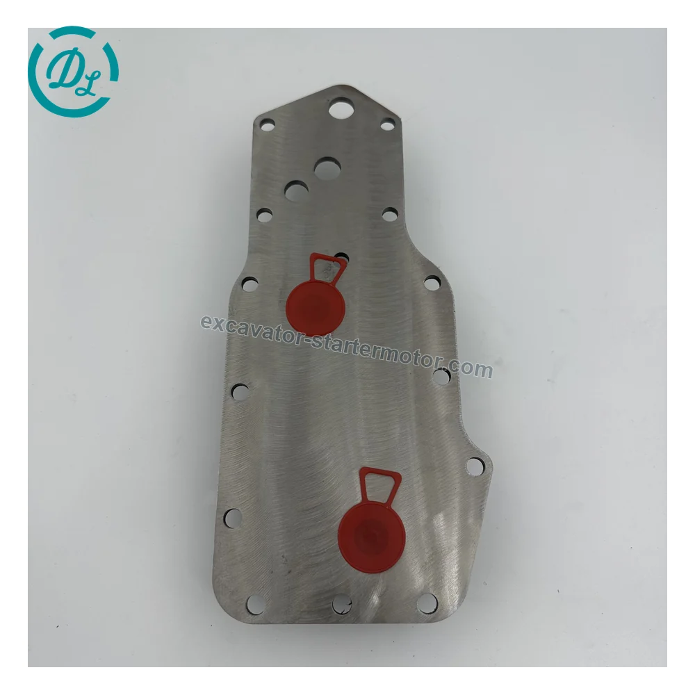 3918176 7-Plate Oil Cooler Core for Cummins 6BT5.9 Komatsu PC200-6, OEM/reference 3918176, 7-Plate Engine Oil Cooler Core, product view 5