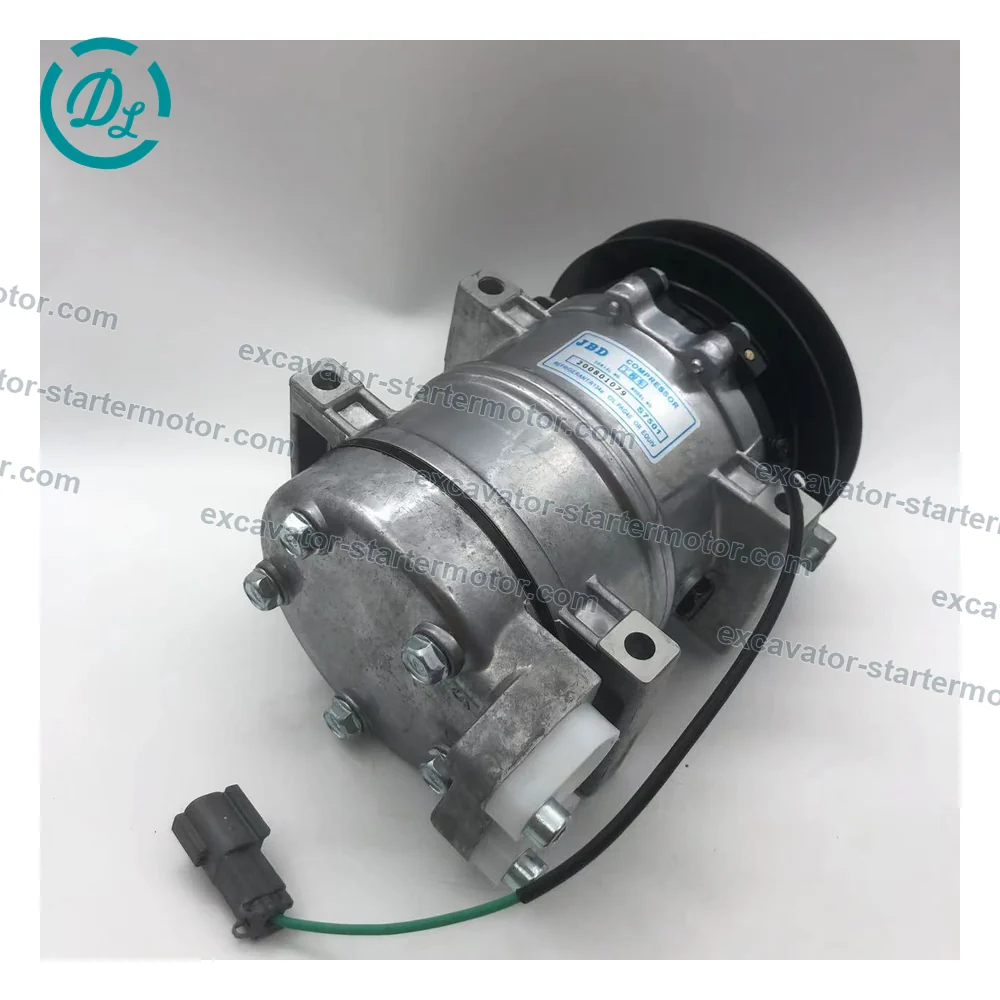 S7501 506211-6571 24V DKS15CH A/C Compressor for Hitachi EX120-5G EX200-5G, OEM/reference S7501, 24V DKS15CH Single-Groove A/C Compressor, product view 8