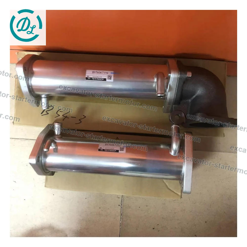 8-97606720-2 EGR Cooler for Isuzu 6UZ1 Hitachi ZX470-5B John Deere 470G, OEM/reference 8-97606720-2, Exhaust Gas Recirculation Cooler, product view 2