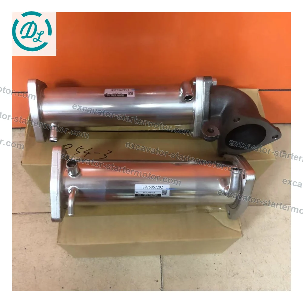 8-97606720-2 EGR Cooler for Isuzu 6UZ1 Hitachi ZX470-5B John Deere 470G, OEM/reference 8-97606720-2, Exhaust Gas Recirculation Cooler, product view 3