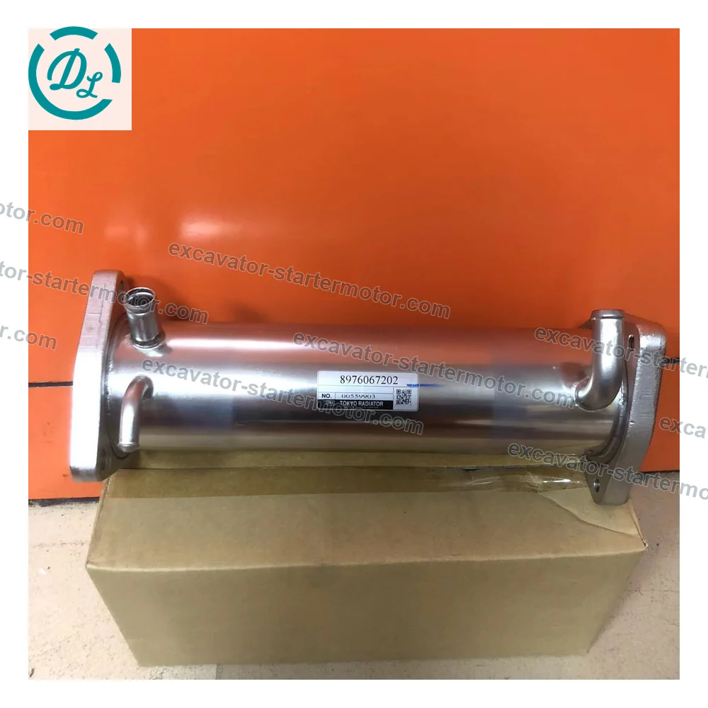 8-97606720-2 EGR Cooler for Isuzu 6UZ1 Hitachi ZX470-5B John Deere 470G, OEM/reference 8-97606720-2, Exhaust Gas Recirculation Cooler, product view 8