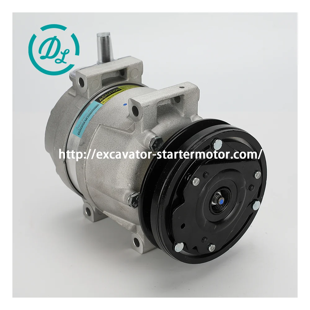 803545835 A5W00288B HFC134a A/C Compressor for XCMG XE215, OEM/reference 803545835, HFC134a A/C Compressor, product view 4