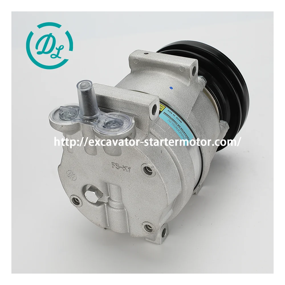 803545835 A5W00288B HFC134a A/C Compressor for XCMG XE215, OEM/reference 803545835, HFC134a A/C Compressor, product view 5