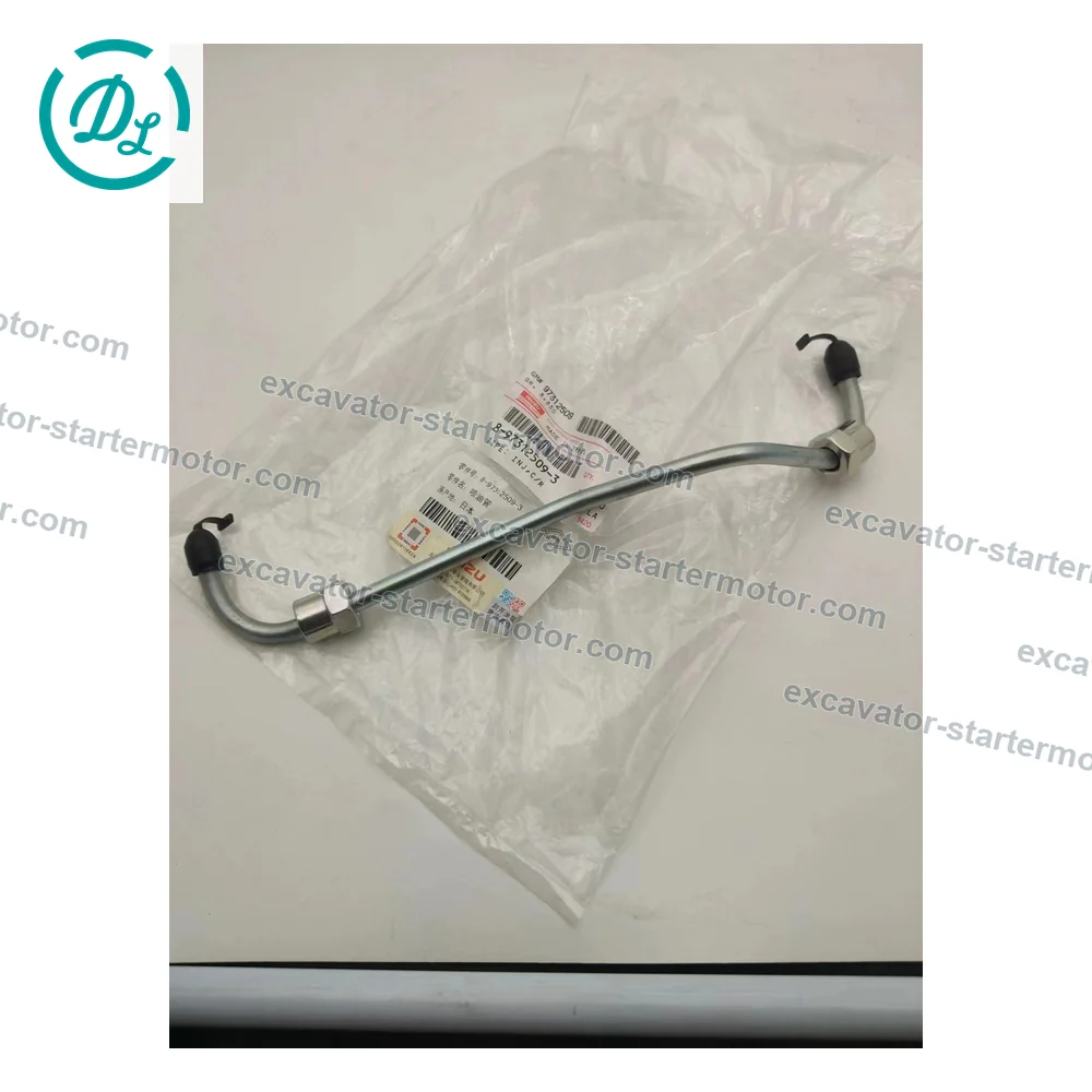 8-97312509-3 Common-Rail Fuel Injection Pipe for Isuzu 4HK1, OEM/reference 8-97312509-3, Rigid Common-Rail Fuel Injection Pipe, product view 2