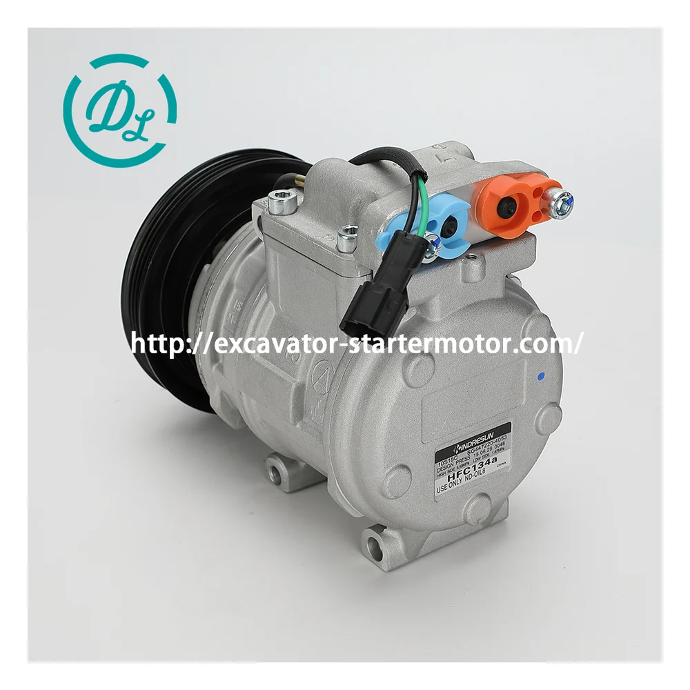 400102-00260 24V SD7H15 A/C Compressor for Doosan DX300LC-5 DX380LC-5, OEM/reference 400102-00260, 24V SD7H15 10-Groove A/C Compressor