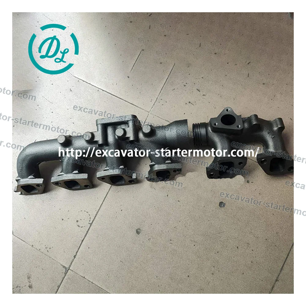 1-14142032-0 Front and 1-14142028-0 Rear Exhaust Manifolds for Isuzu 6HK1, OEM/reference 1-14142032-0, Front and Rear Exhaust Manifold Sections