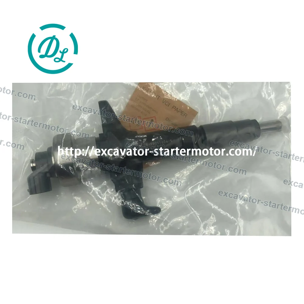 8-98011604-1 095000-6980 Common Rail Injector for Isuzu 4JJ1, OEM/reference 8-98011604-1, Common Rail Diesel Fuel Injector, product view 3