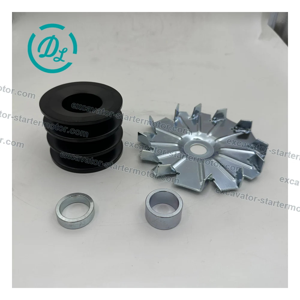 8-98238-727-0 Generator Pulley Assembly for Isuzu 6HK1 6WG1 Engines, OEM/reference 8-98238-727-0, Generator Pulley Assembly, product view 2