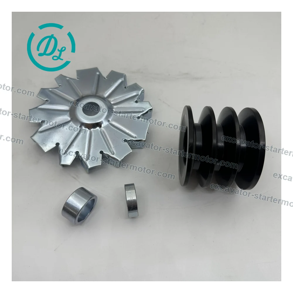 8-98238-727-0 Generator Pulley Assembly for Isuzu 6HK1 6WG1 Engines, OEM/reference 8-98238-727-0, Generator Pulley Assembly, product view 3