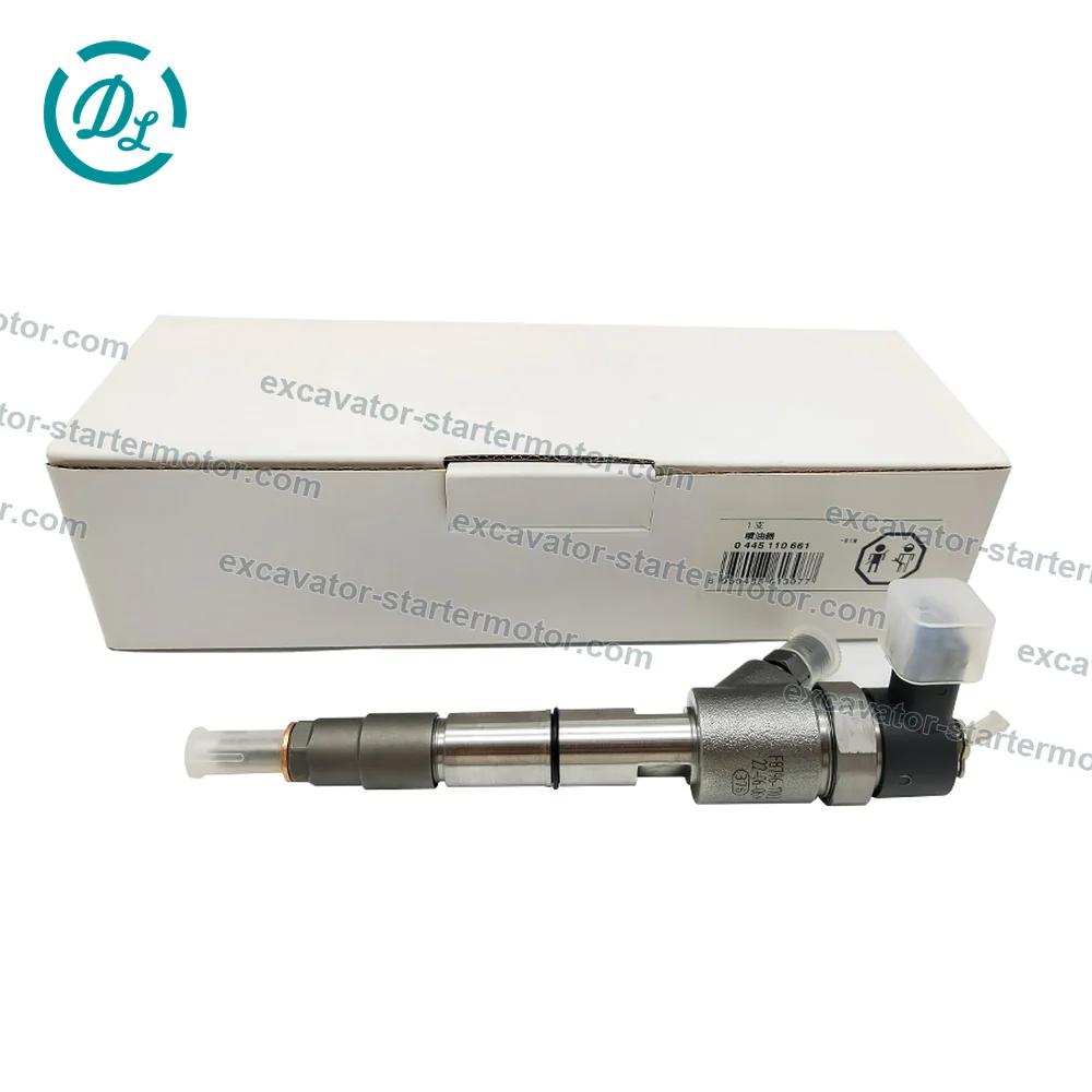 DL06FR110661 0445110661 Common Rail Injector for Doosan DL06FR SANY SY245 SY265, OEM/reference 0445110661, Electronic Common Rail Diesel Injector, product view 2