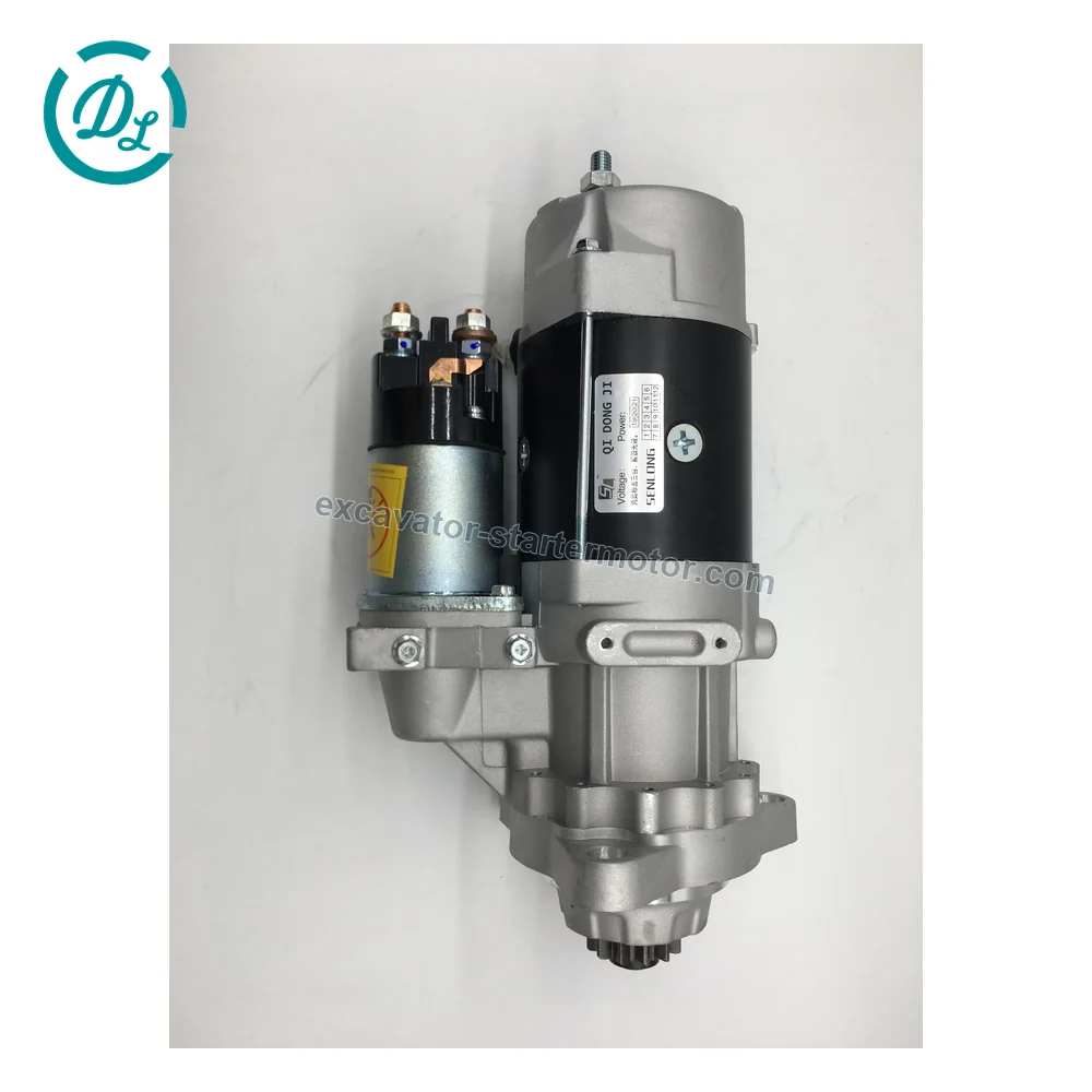 600-813-4681 24V 7.5kW 12-Tooth Starter for Komatsu S6D125 WA450 WA470, OEM/reference 600-813-4681, 24V 7.5kW 12-Tooth Starter
