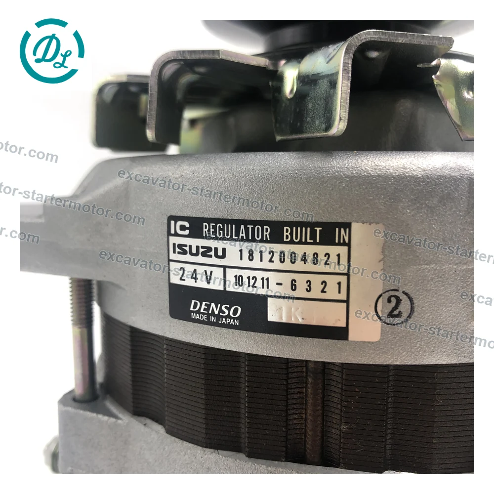 1812004821 24V 40A Alternator for Isuzu 6SD1 Hitachi EX330 EX370, OEM/reference 1812004821, 24V 40A Alternator, product view 3
