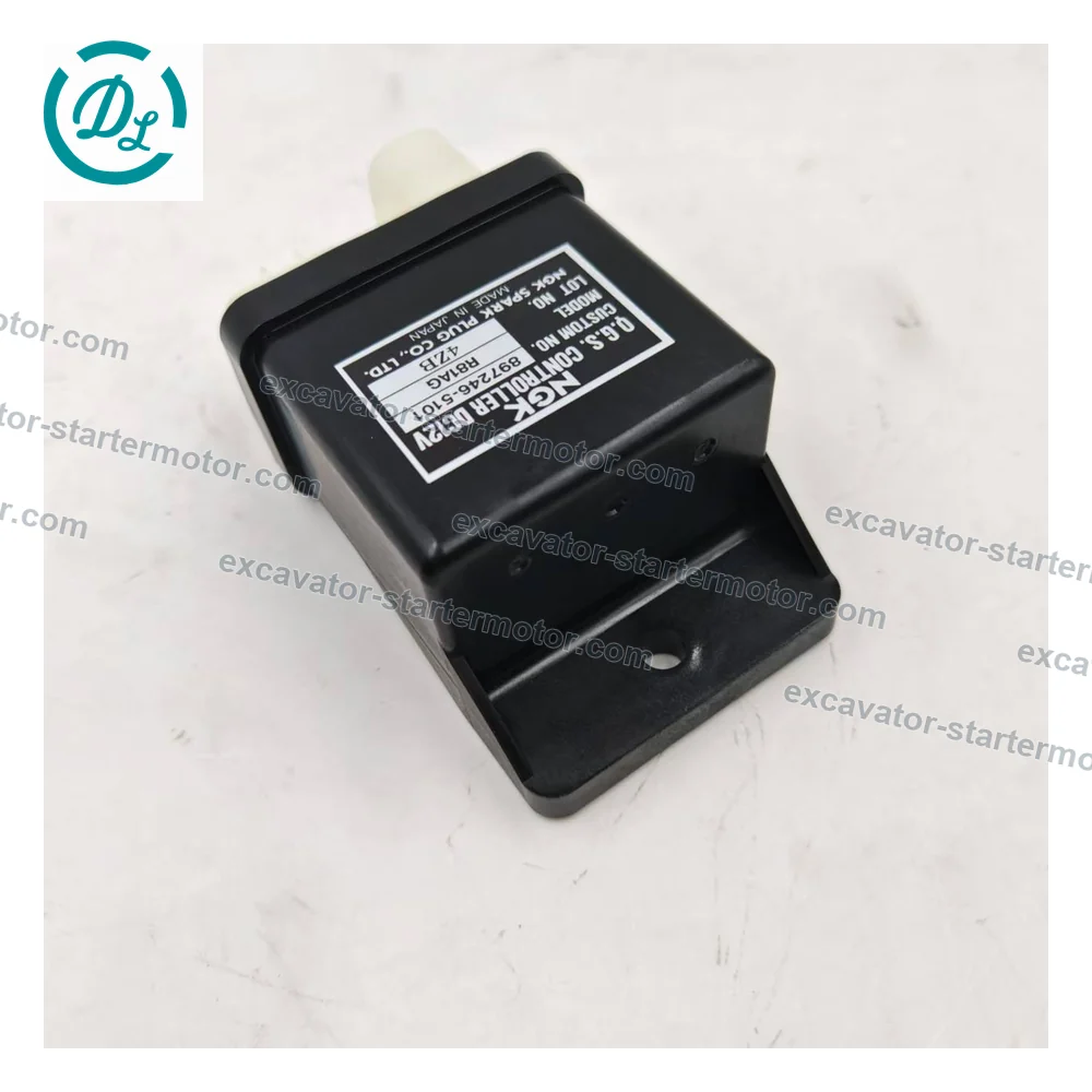 8-97246510-1 12V Glow Plug Timer for Isuzu 4JG1 Multiquip DCA-45USJ, OEM/reference 8-97246510-1, 12V Glow Plug Timer / Control Relay, product view 4