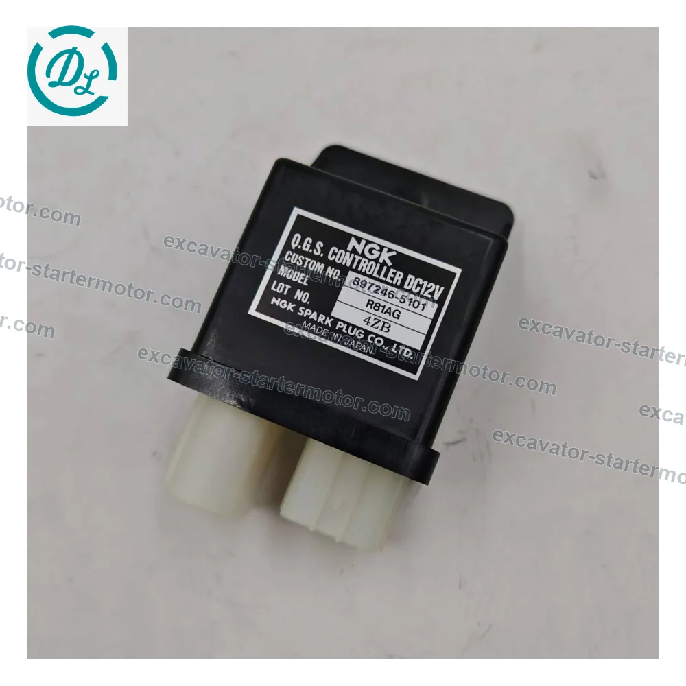 8-97246510-1 12V Glow Plug Timer for Isuzu 4JG1 Multiquip DCA-45USJ, OEM/reference 8-97246510-1, 12V Glow Plug Timer / Control Relay, product view 8