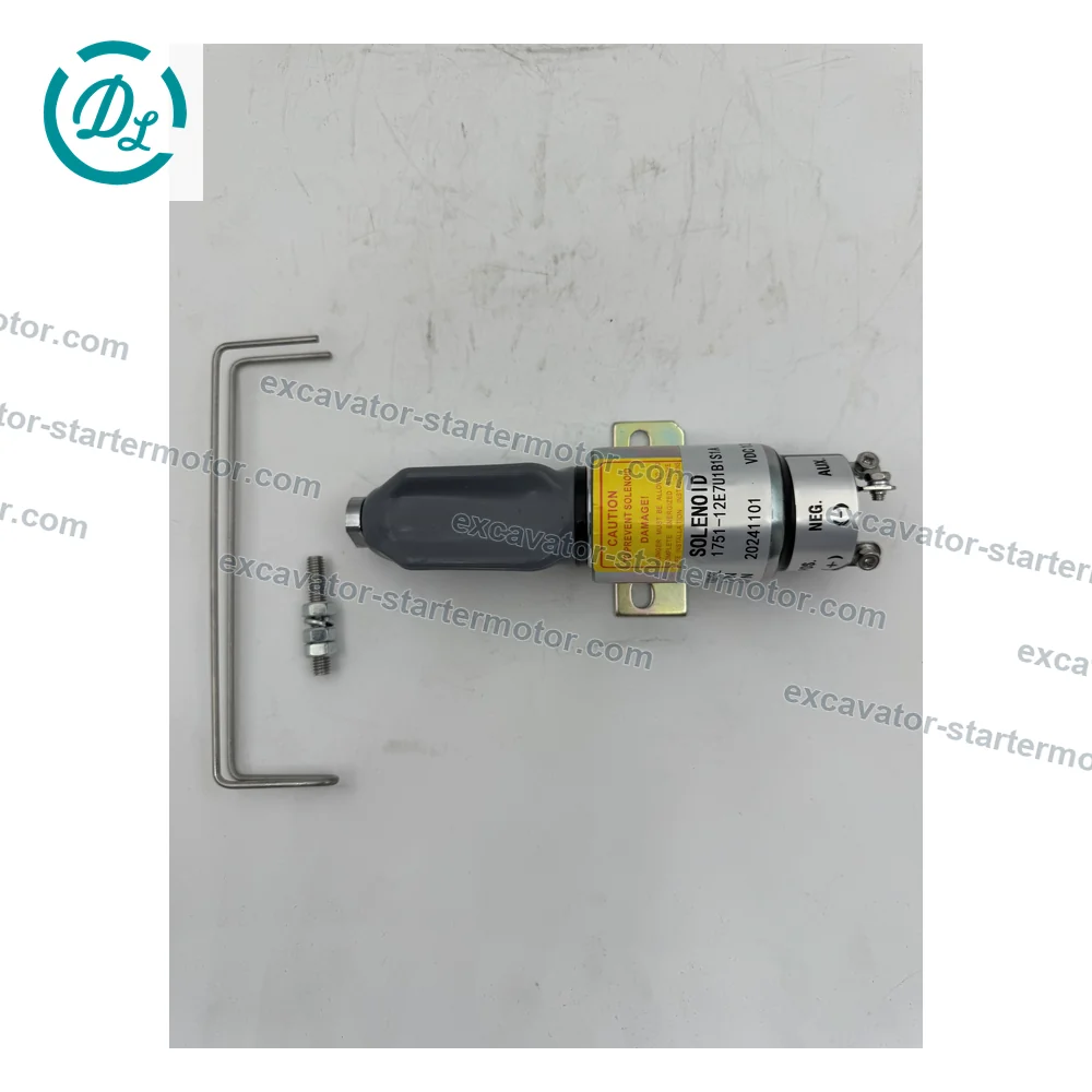 1751-12E7U1B1S1A 1700-2507 12V 3-Terminal Fuel Stop Solenoid for Woodward Controls, OEM/reference 1751-12E7U1B1S1A, 12V Three-Terminal Fuel Stop Solenoid, product view 2