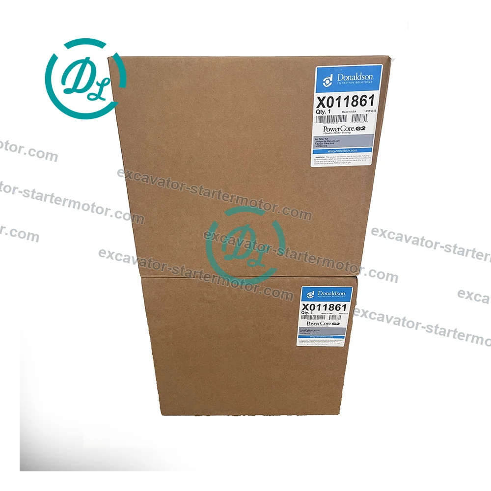 X011861 Twin DBA5292 PowerCore Air Filter Kit for Cummins QSB6.7 QSX11.9, OEM/reference X011861, Twin PowerCore Primary Air Filter Kit, product view 4