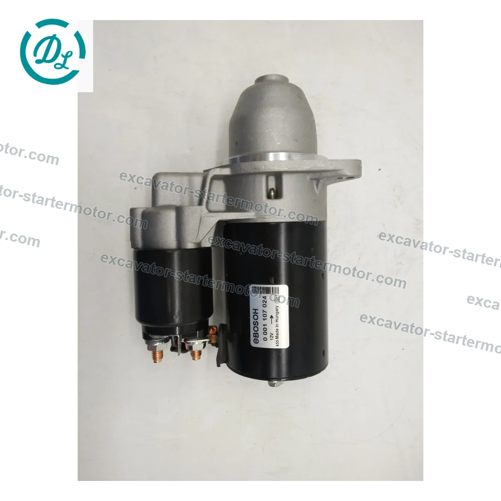 0 001 107 024 12V 1.1kW 9-Tooth Starter for Lombardini 3LD 6LD Engines, OEM/reference 0 001 107 024, 12V 1.1kW 9-Tooth CCW Starter