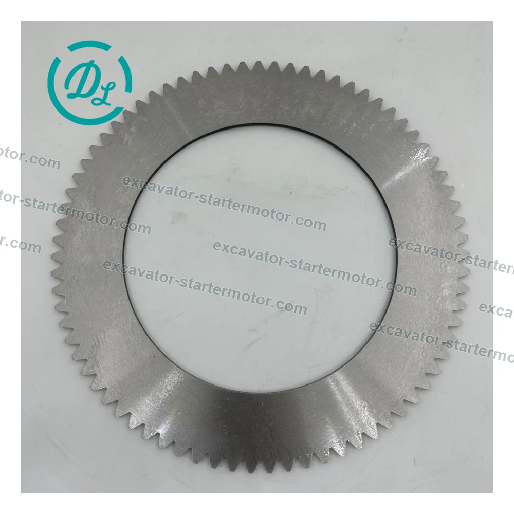 7114-32530 75-Tooth Steel Brake Plate 235.2 x 154.1 x 3.5 mm for Volvo Equipment, OEM/reference 7114-32530, 75-Tooth Steel Brake Plate, product view 2