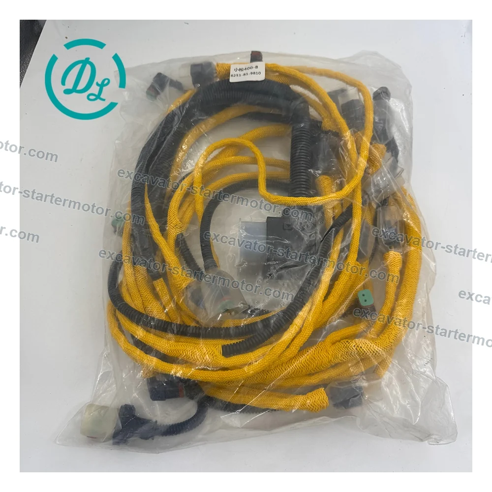 6251-81-9810 Engine Wiring Harness for Komatsu PC400-8 SAA6D125-5, OEM/reference 6251-81-9810, Engine Wiring Harness