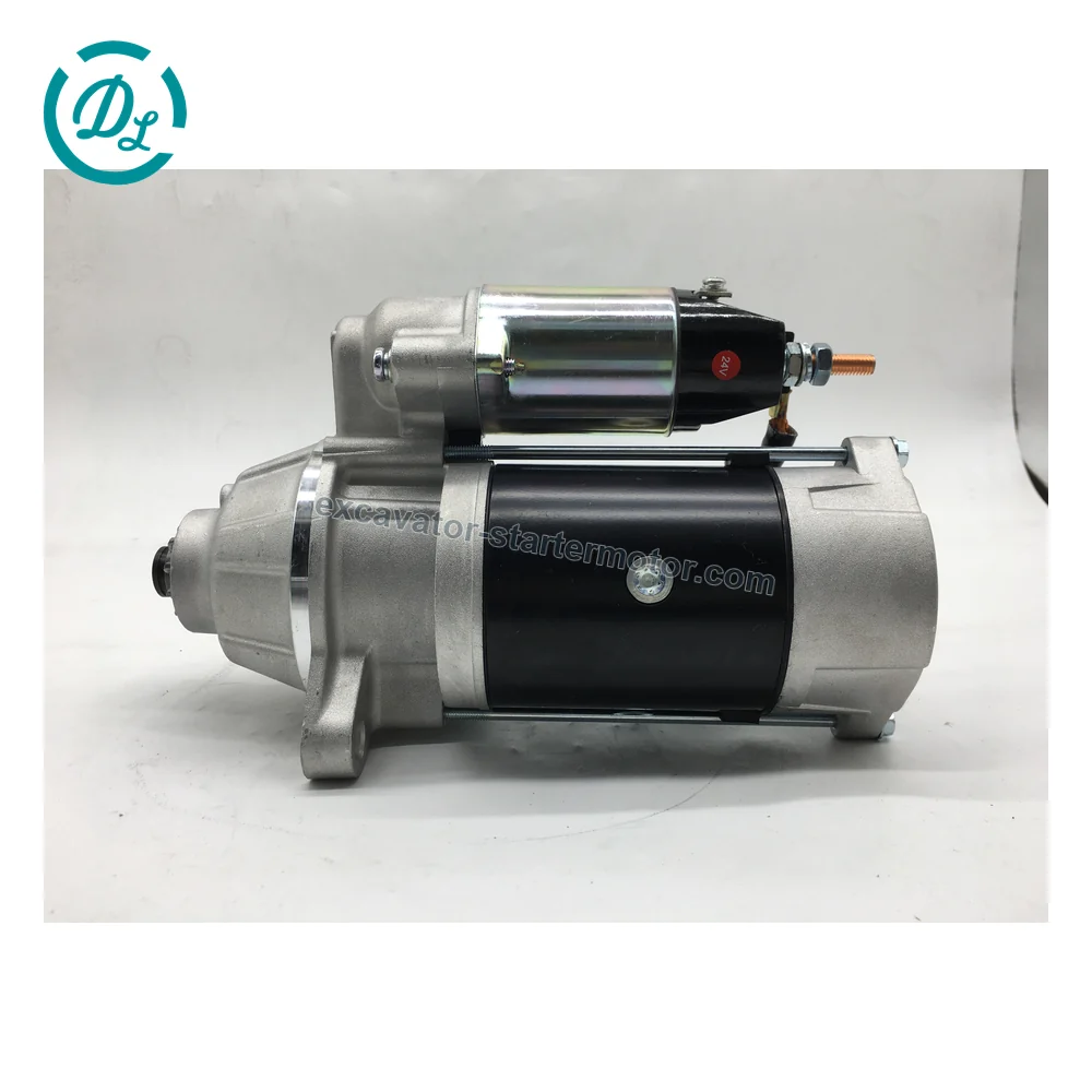 M6T10673 24V 4.5kW 11-Tooth Starter for Mitsubishi 6D14 6D15, OEM/reference M6T10673, 24V 4.5kW 11-Tooth Starter, product view 3