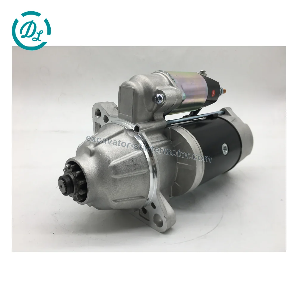 M6T10673 24V 4.5kW 11-Tooth Starter for Mitsubishi 6D14 6D15, OEM/reference M6T10673, 24V 4.5kW 11-Tooth Starter, product view 4