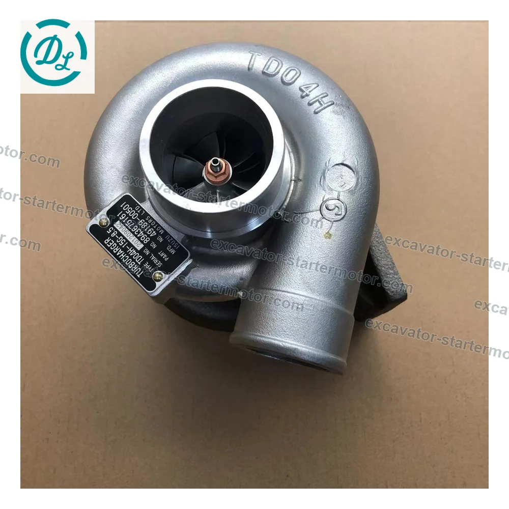 8-94367516-1 TD04H-15G Turbocharger for Hitachi EX120-2 EX120-3 4BD1T, OEM/reference 8-94367516-1, MHI TD04H-15G Turbocharger, product view 2