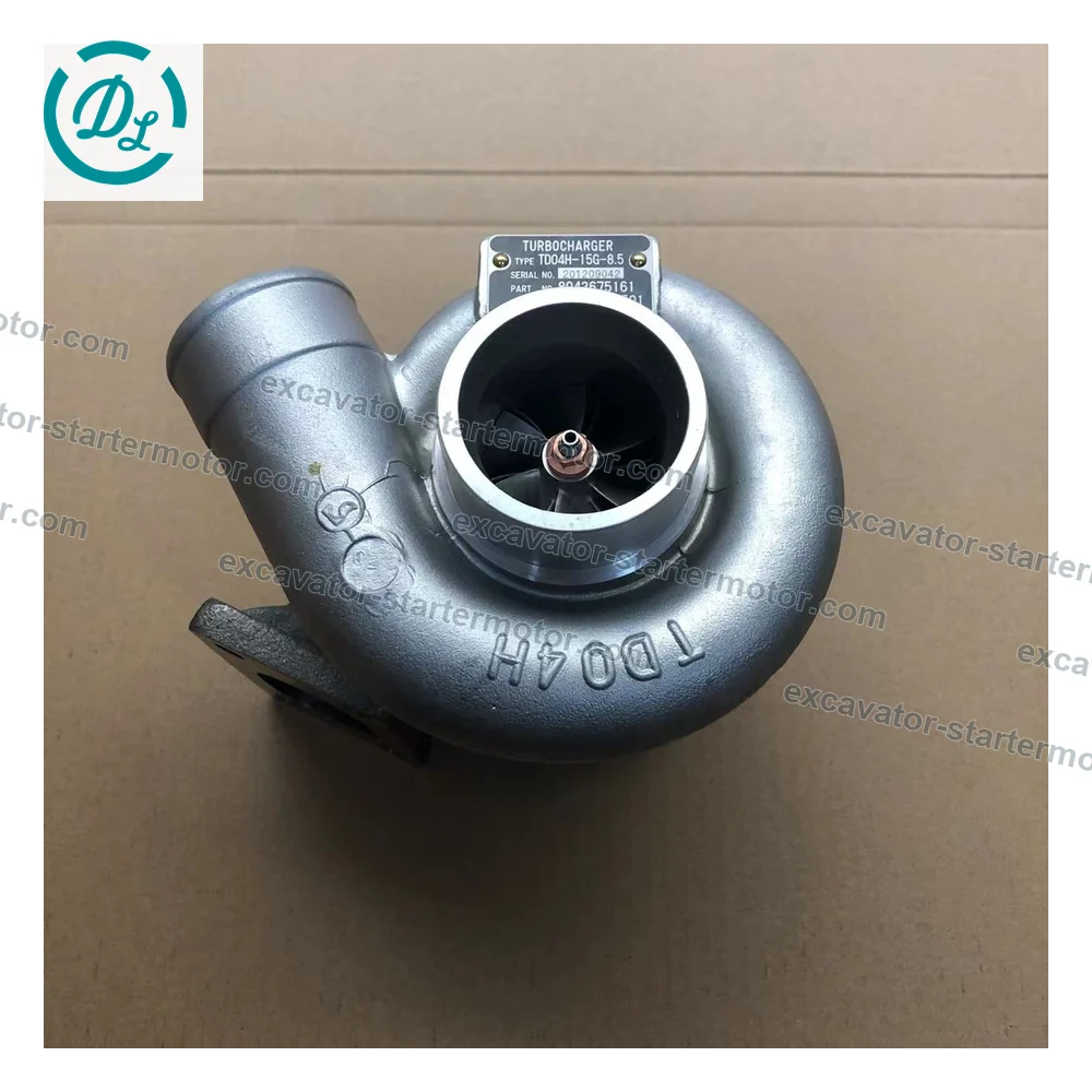 8-94367516-1 TD04H-15G Turbocharger for Hitachi EX120-2 EX120-3 4BD1T, OEM/reference 8-94367516-1, MHI TD04H-15G Turbocharger, product view 3