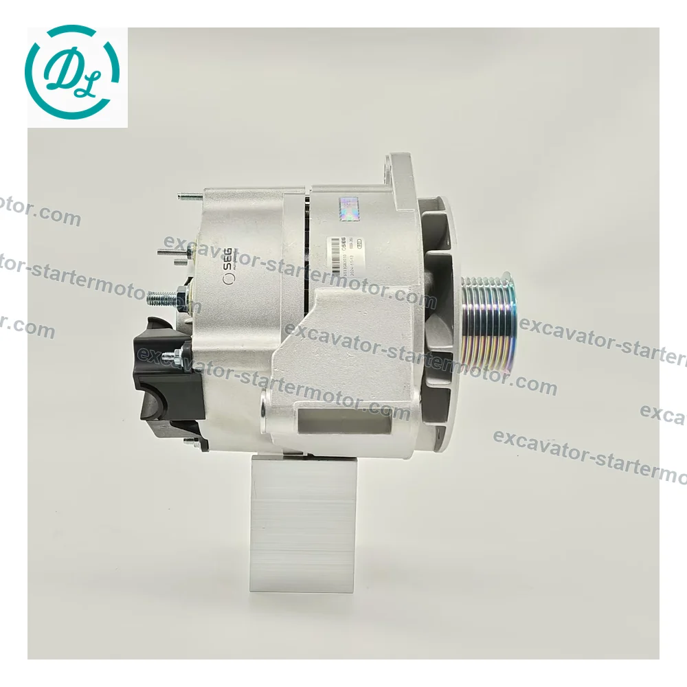 0124655437 24V 150A 8PK Alternator for Volvo Renault Heavy-Duty Trucks, OEM/reference 0124655437, 24V 150A 8PK Heavy-Duty Alternator, product view 3