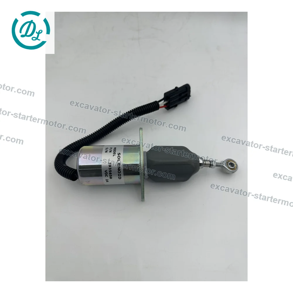 3935650 24V Fuel Shutoff Solenoid for Cummins 6CT 6CTA 8.3L Engines, OEM/reference 3935650, 24V Fuel Shutoff Solenoid