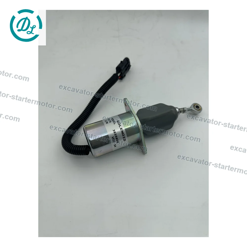 3935650 24V Fuel Shutoff Solenoid for Cummins 6CT 6CTA 8.3L Engines, OEM/reference 3935650, 24V Fuel Shutoff Solenoid, product view 5
