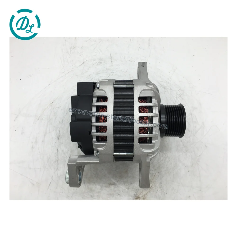 2610987 21Q6-42001 24V 90A Alternator for Hyundai R210LC-7, OEM/reference 2610987, 24V 90A 8-Groove Alternator