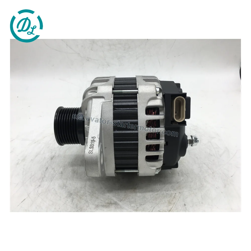 2610987 21Q6-42001 24V 90A Alternator for Hyundai R210LC-7, OEM/reference 2610987, 24V 90A 8-Groove Alternator, product view 3