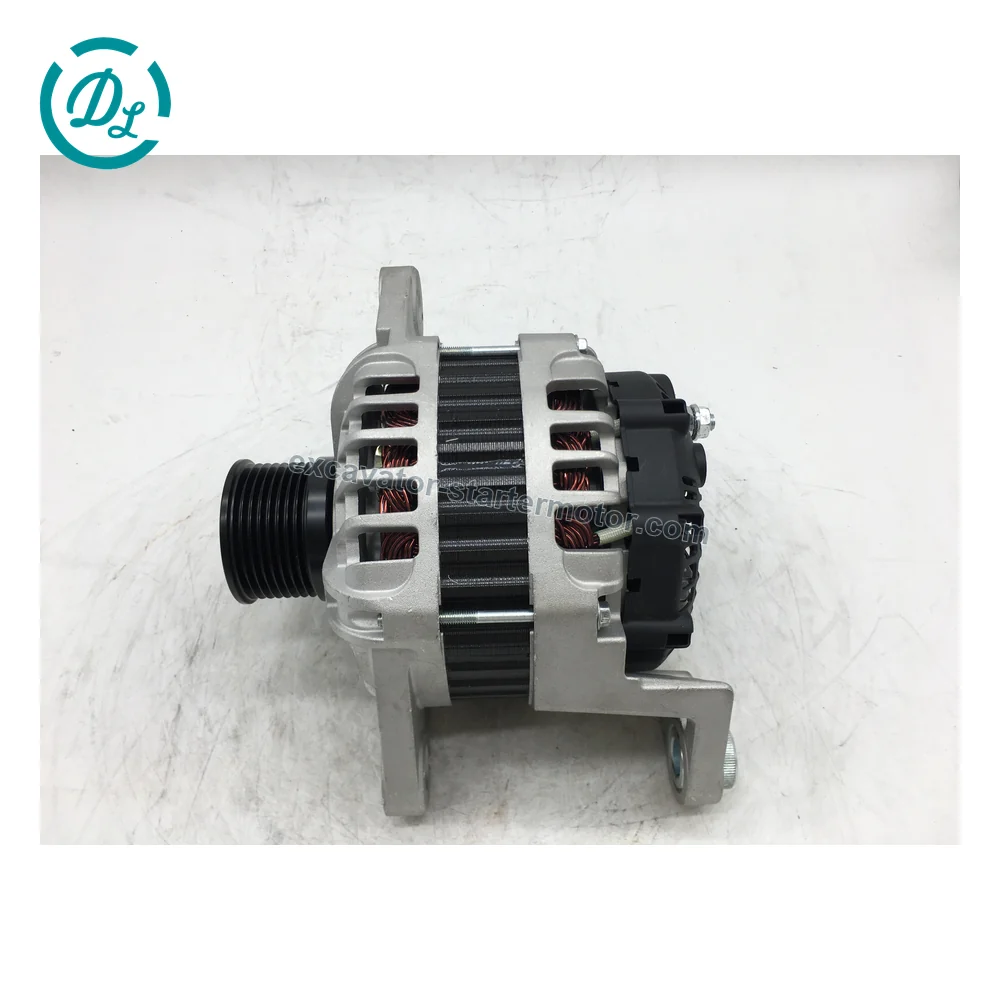 2610987 21Q6-42001 24V 90A Alternator for Hyundai R210LC-7, OEM/reference 2610987, 24V 90A 8-Groove Alternator, product view 4