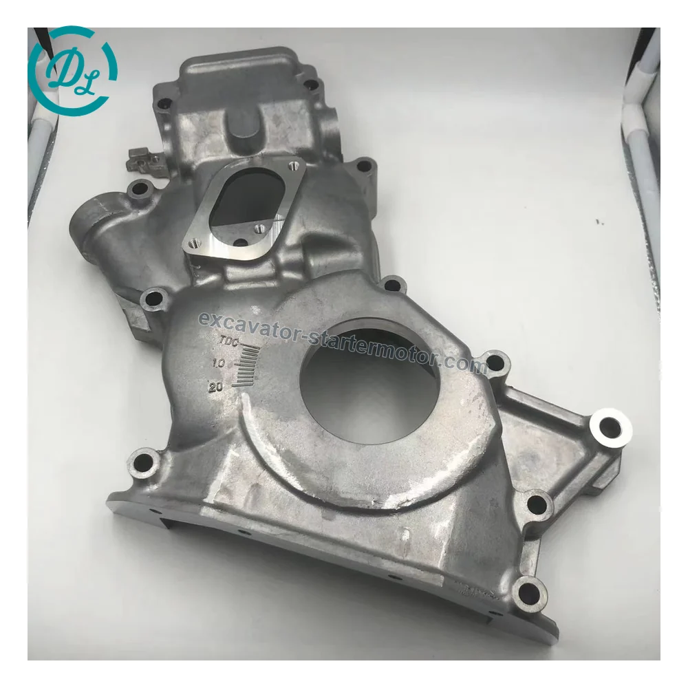 8-97303411-3 Timing Gear Case for Isuzu 4LE2 Hitachi ZX85USBLC-3, OEM/reference 8-97303411-3, Engine Timing Gear Case, product view 8