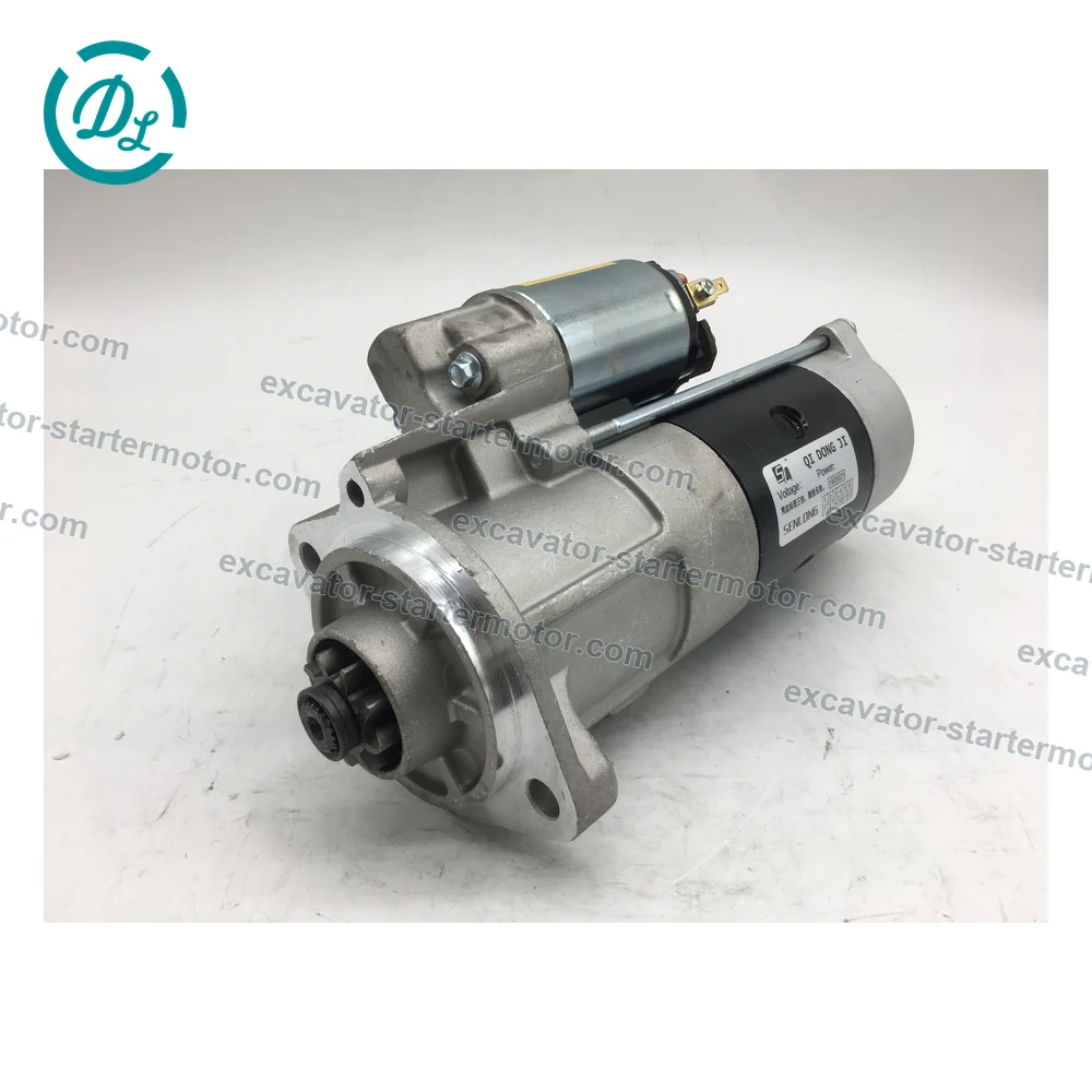 M8T50471 1K012-63011 12V 3.6kW 9-Tooth Starter for Kubota V3300 V3307 V3800, OEM/reference M8T50471, 12V 3.6kW 9-Tooth Starter, product view 2